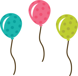 Polka Dot Balloons SVG file balloon svg file cute balloons clipart