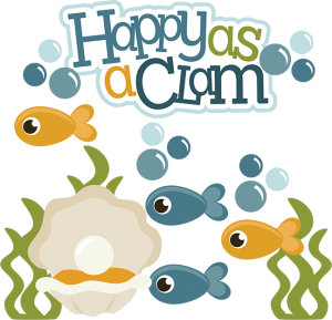 Happy As A Clam SVG ocean svg files fish svg file clam svg file cute clipart beach svg file