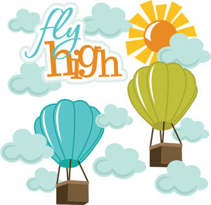 Fly High SVG hot air balloon svg file hot air balloon scrapook svg file hot air balloon clipart