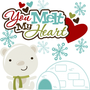 You Melt My Heart SVG polar bear svg igloo svg snowflake svg svg files for scrapbooking