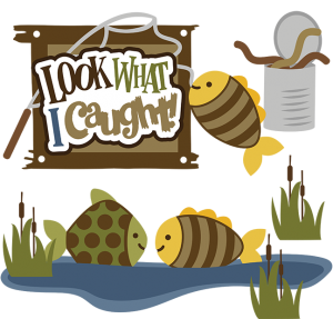 Look What I Caught! SVG fishing svg files svg files for scrapbooking camping svg files fish svg file