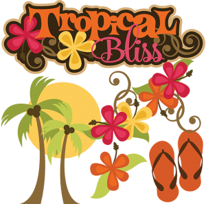 Tropical Bliss SVG tropical svg vacation svg beach svg file flip flop svg file free svgs cute clipart