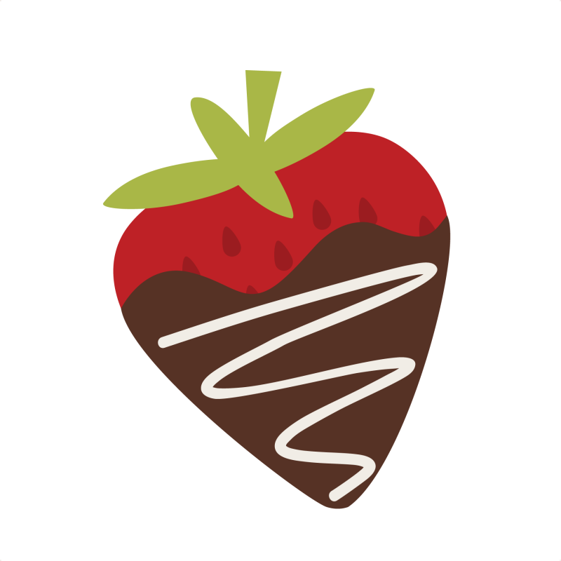 clipart strawberry black and white - photo #47