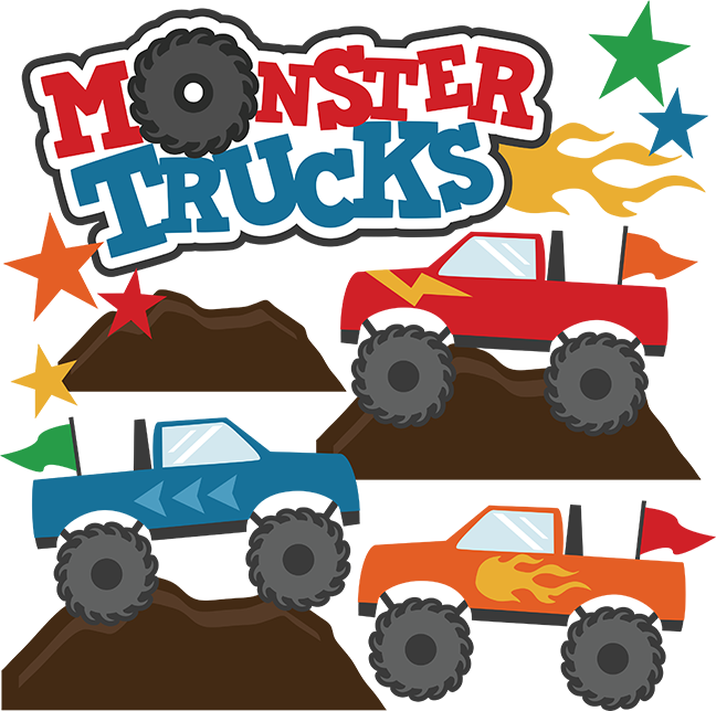 Monster Trucks Svg Scrapbook Collections Monster Trucks Cut Files For Scrapbooking Monster Trucks Svg Files