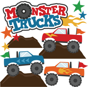 Monster Trucks SVG Scrapbook Collections monster trucks cut files for scrapbooking monster trucks svg files