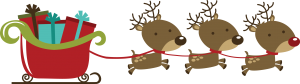 Reindeer Pulling Sleigh SVG scrapbook file svg files for scrapbooks christmas svg files