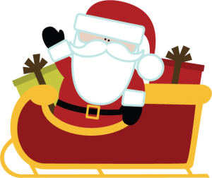 Santa In Sleigh SVG file for scrapbooking cute christmas svg files for scrapbooks carkmaking