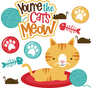 You're The Cats Meow SVG scrapbook file cat svg files cat svg cut files cute cutting files for scrapbooking