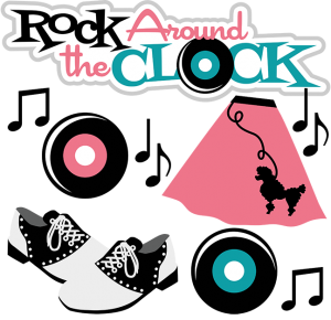 Rock Around The Clock SVG scrapbook files cute svg cuts cute cute files for scrapbooking cardmaking