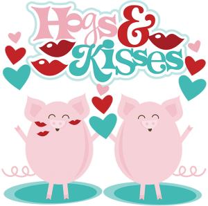 Hogs &amp; Kisses SVG scrapbook files cute svg cuts valentines day svg file for scrapbooking free svg files