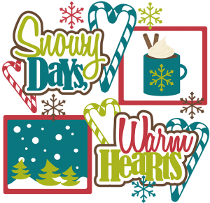 Snowy Days, Warm Hearts SVG scrapbook collection snow svg files winter svg cuts cute svgs