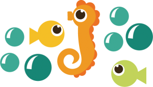 Seahorse and Fish SVG files ocean svg files for scrapbooking seahorse svg fish svg cute svg cuts
