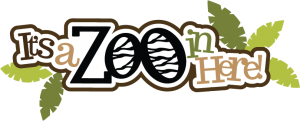 It's A Zoo In Here SVG scrapbook title zoo svg file zoo svg cut cute cut files for scrapbooking