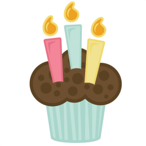 Cupcake With Candles SVG file for scrapbooking cardmaking crafts free svgs birthday svg cuts