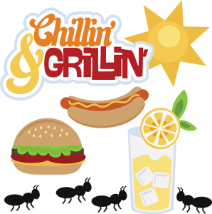 Chillin' &amp; Grillin' SVG file for scrapbooking hamburger svg file hot dog svg file lemonade svg file free svgs