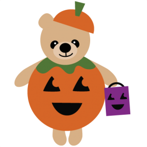 Bear In Pumpkin Costume SVG file for scrapbooking halloween svg files free svgs cute svg cuts