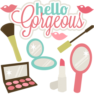 Hello Gorgeous SVG files for scrapbooks make svg files lipstick svg lipgloss svg mascara svg