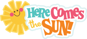 Here Comes The Sun SVG scrapbook title summer svg file sun svg file free svgs cute svg cuts