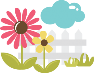 Flowers With Fence SVG file for scrapbooking cardmaking paper crafts free svgs cute svg cuts
