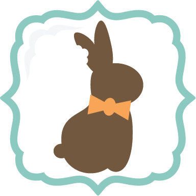 Chocolate Easter Bunny SVG file easter svgs frame svgs chocolate bunny