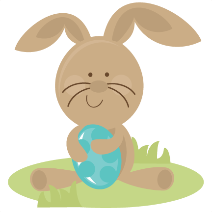 Easter Bunny Holding Eggs SVG files easter svg file bunny svg file free