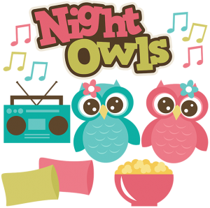 Night Owls SVG files sleepover svg files popcorn svg file pillow svgs owl svg file friends svgs