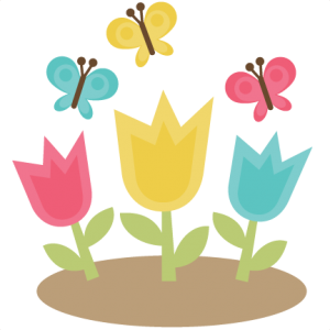 Tulips With Butterflies SVG files for scrapbooking cardmaking butterfly svg tulips svgs spring svgs free svgs
