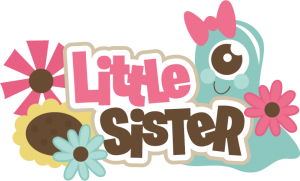 Little Sister SVG scrapbook title brother svg file monster svg cuts free svgs svgs for cricut scal