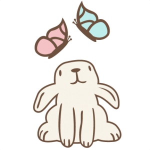 Bunny Watching Butterflies SVG files for cutting machines svg files for cameo free svg files svg cuts