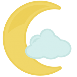 Moon With Cloud SVG file for cutting machines baby svg files baby svg cuts free svgs for cameo
