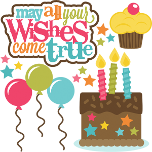 May All Your Wishes Come True SVG files for cutting machines birthday svgs birthday cake svg file free svgs