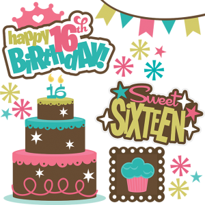 Happy 16th Birthday SVG files for cutting machines teen svg files teen birthday svgs 16th birthday svgs