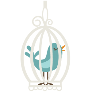 Bird In Bird Cage SVG files for cutting machines bird svg file birdcage svg file free svgs
