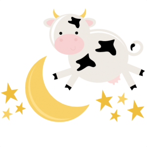 Cow Jumping Over The Moon SVG file for cutting machines cow svg file cow svg cut file for scrapbooking