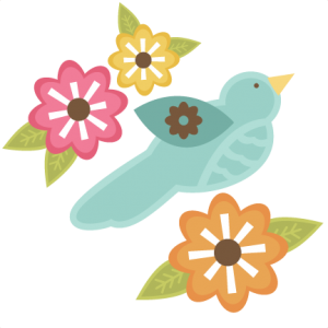 Bird With Flowers SVG files for cutting machines free svg files free bird svg cut files cute svg cuts