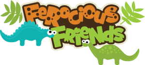 Ferocious Friends SVG scrapbook title dinosaur svg file dinosaur svg cut files for cutting machines