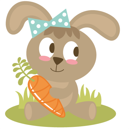 Download Easter Bunny Holding Carrot SVG files easter svg file ...