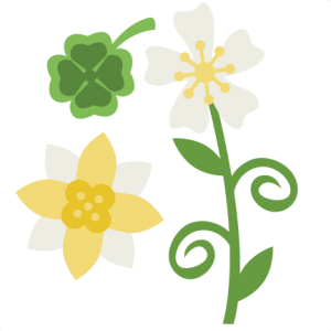 St. Patrick's Day Flowers SVG scrapbook title svg files svg cuts svg files for cutting machines free svgs