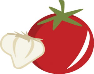 Tomato &amp; Garlic SVG cutting file cooking svg files tomato svg file garlic svg file cute svg cut files
