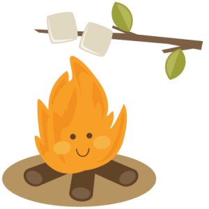 Cute Campfire SVG file for scrapbooking roasting marshmallows svg cut file for cutting machines