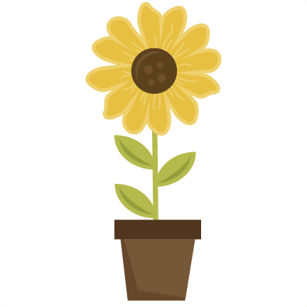 Download Sunflower In Pot SVG scrapbook title sunflower svg file ...