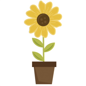 Sunflower In Pot SVG scrapbook title sunflower svg file sun svg file svute svg cuts free svgs