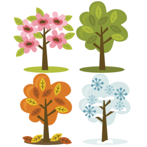 Four Season Trees SVG files for scrapbooking fall tree svg spring tree svg winter tree svg summer tree svg