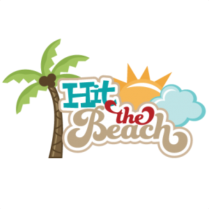 Hit The Beach SVG scrapbook title beach svg files sun svg file palm tree svg file cute svg cut files