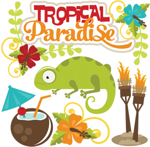 Tropical Paradise SVG scrapbook cuts lizard svg file tropcial svg files beach svg files svg cut files