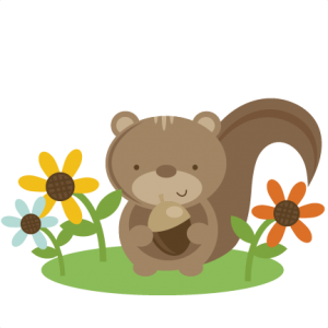Squirrel In Flowers SVG file for scrapbooking cardmaking squirrel svg cut squirrel cut file free svgs