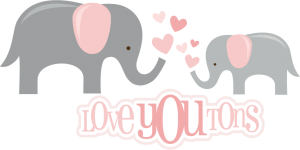 Love You Tons SVG files for scrapbooking elephant svg file baby svg file free svgs free svg cuts