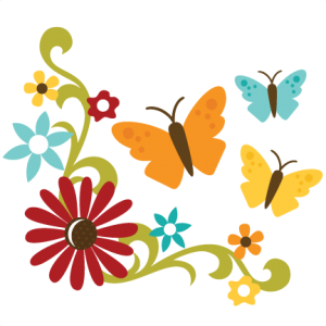 Flowers With Flourish &amp; Butterflies SVG files for scrapbooking free svg files free svgs flower svgs