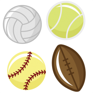 Sports Balls SVG files tennis ball svg file football svg file softball svg file volleyball svg cutting machines