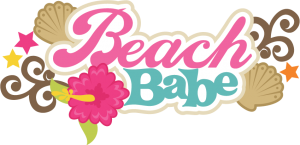 Beach Babe SVG scrapbook title beach svg cut file seashell svg files beach svg scrapbook title
